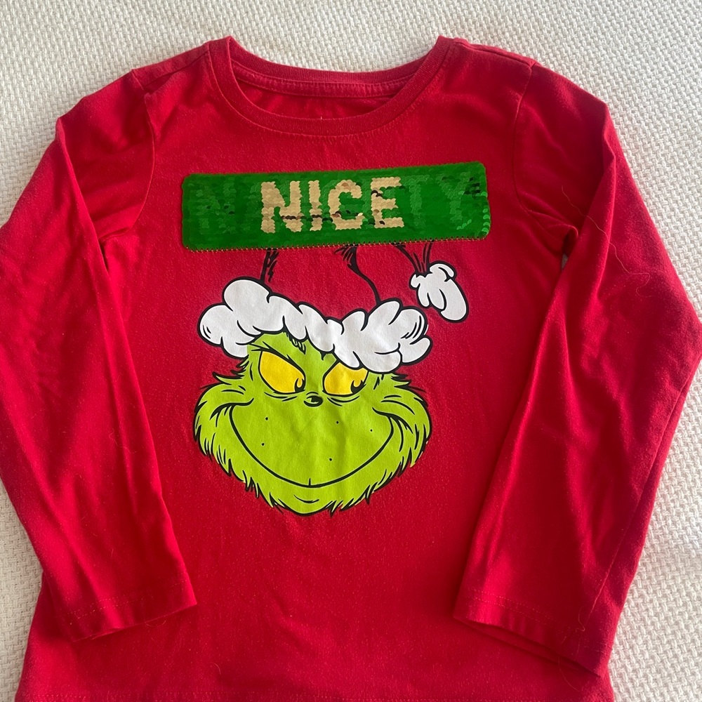 Dr. Seuss Red Grinch Long Sleeve Tee